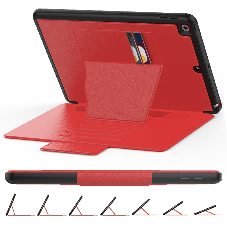 For iPad 10.2 Multifunctional Tablet PC Protective Leather Case with Bracket & Card Slots & Pen Slot & Wake-up / Sleep Function