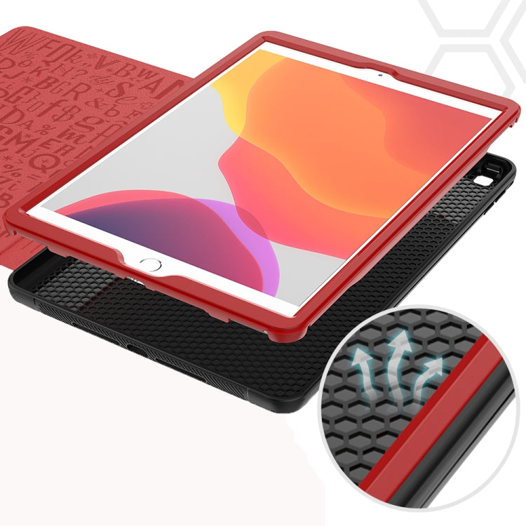 For iPad 10.2 Multifunctional Tablet PC Protective Leather Case with Bracket & Card Slots & Pen Slot & Wake-up / Sleep Function