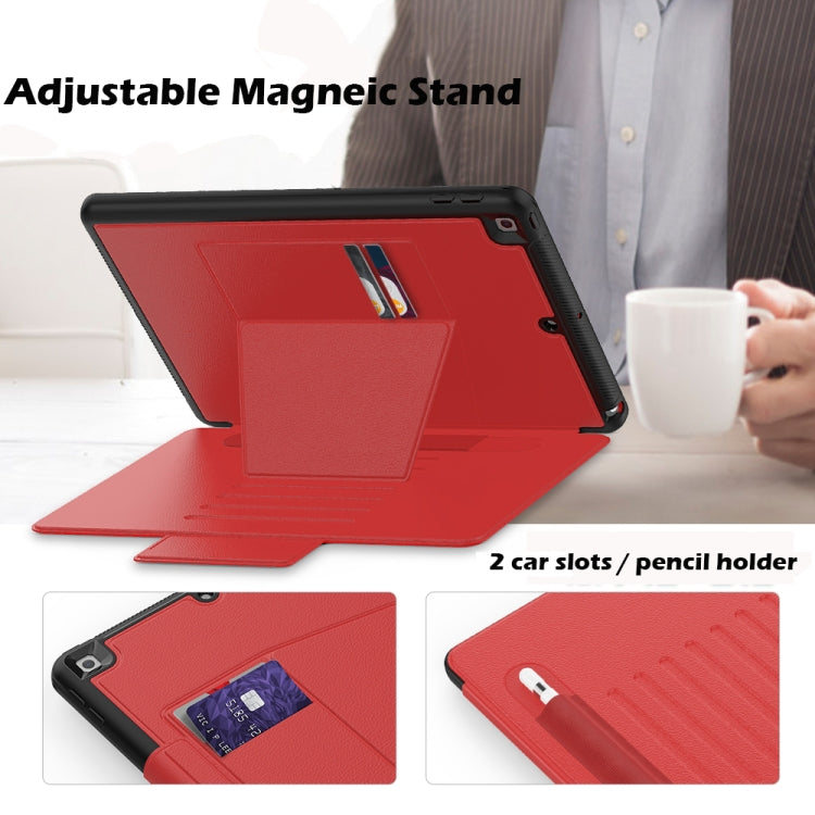 For iPad 10.2 Multifunctional Tablet PC Protective Leather Case with Bracket & Card Slots & Pen Slot & Wake-up / Sleep Function