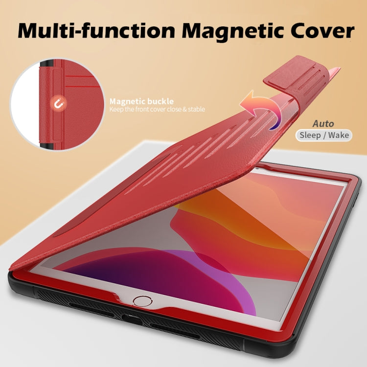 For iPad 10.2 Multifunctional Tablet PC Protective Leather Case with Bracket & Card Slots & Pen Slot & Wake-up / Sleep Function