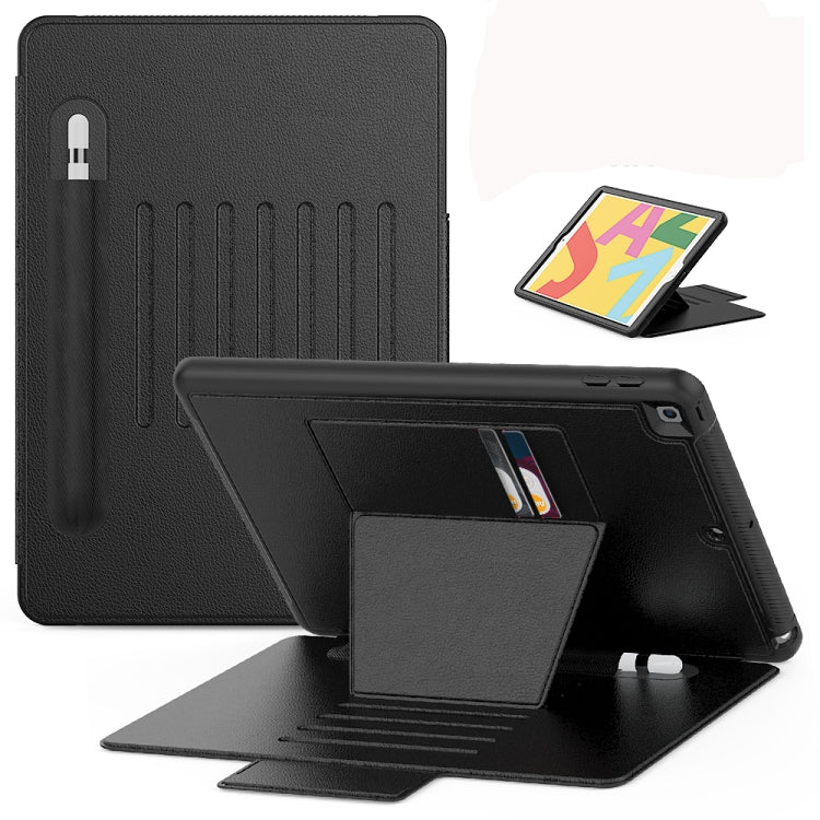 For iPad 10.2 Multifunctional Tablet PC Protective Leather Case with Bracket & Card Slots & Pen Slot & Wake-up / Sleep Function