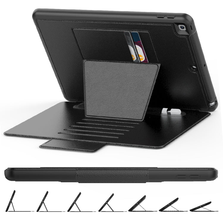For iPad 10.2 Multifunctional Tablet PC Protective Leather Case with Bracket & Card Slots & Pen Slot & Wake-up / Sleep Function