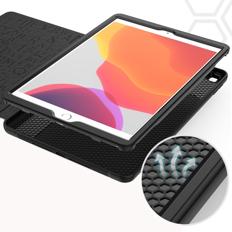 For iPad 10.2 Multifunctional Tablet PC Protective Leather Case with Bracket & Card Slots & Pen Slot & Wake-up / Sleep Function