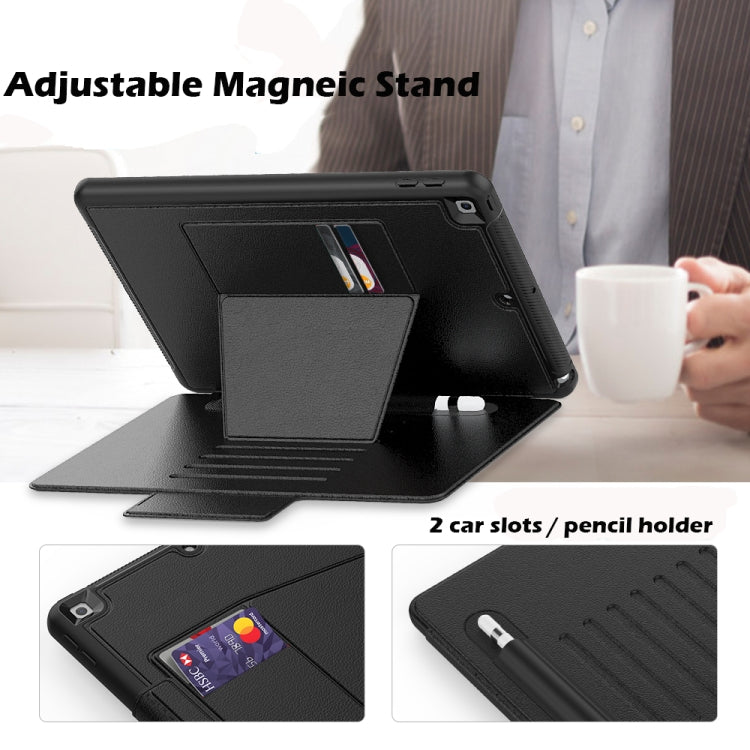 For iPad 10.2 Multifunctional Tablet PC Protective Leather Case with Bracket & Card Slots & Pen Slot & Wake-up / Sleep Function