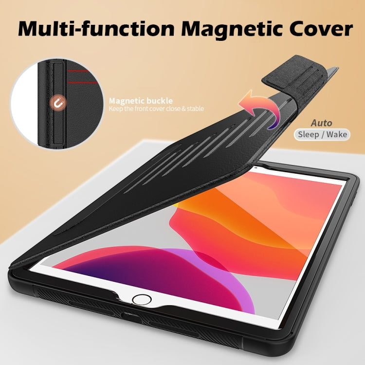 For iPad 10.2 Multifunctional Tablet PC Protective Leather Case with Bracket & Card Slots & Pen Slot & Wake-up / Sleep Function
