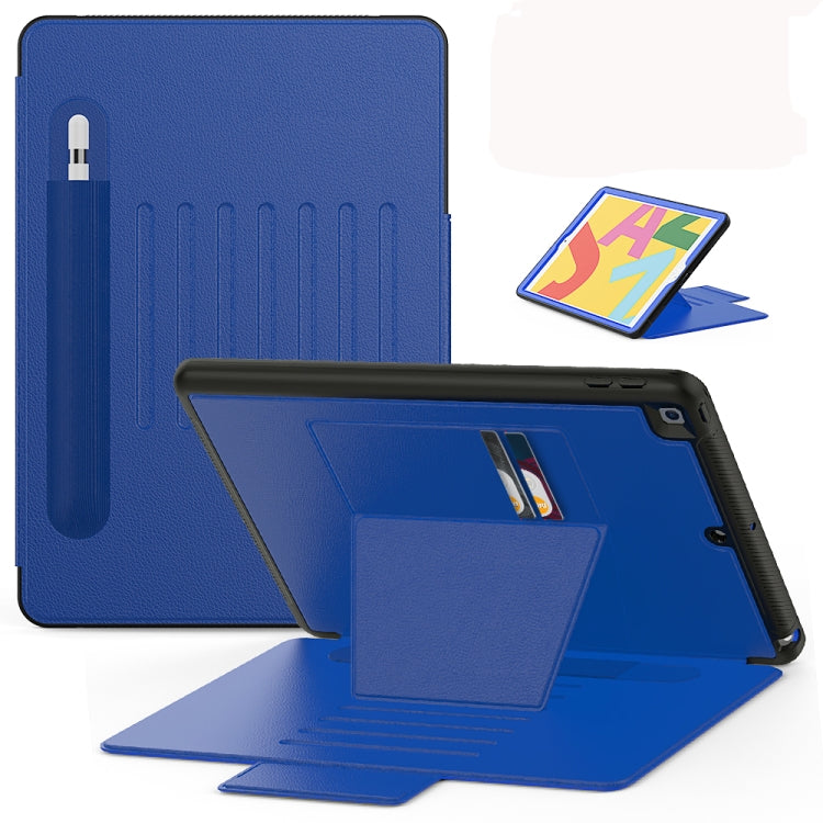 For iPad 10.2 Multifunctional Tablet PC Protective Leather Case with Bracket & Card Slots & Pen Slot & Wake-up / Sleep Function