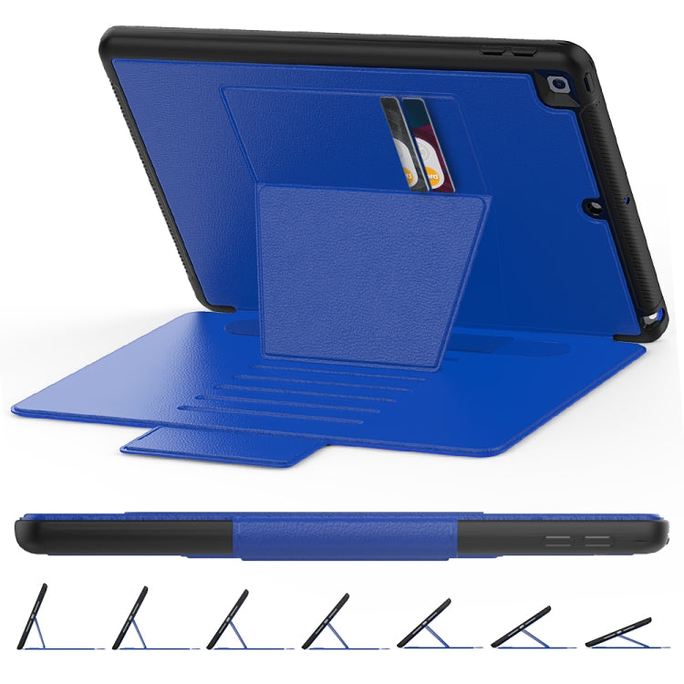 For iPad 10.2 Multifunctional Tablet PC Protective Leather Case with Bracket & Card Slots & Pen Slot & Wake-up / Sleep Function