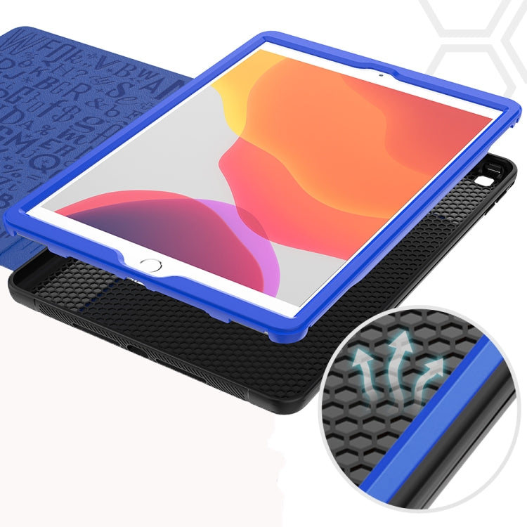 For iPad 10.2 Multifunctional Tablet PC Protective Leather Case with Bracket & Card Slots & Pen Slot & Wake-up / Sleep Function
