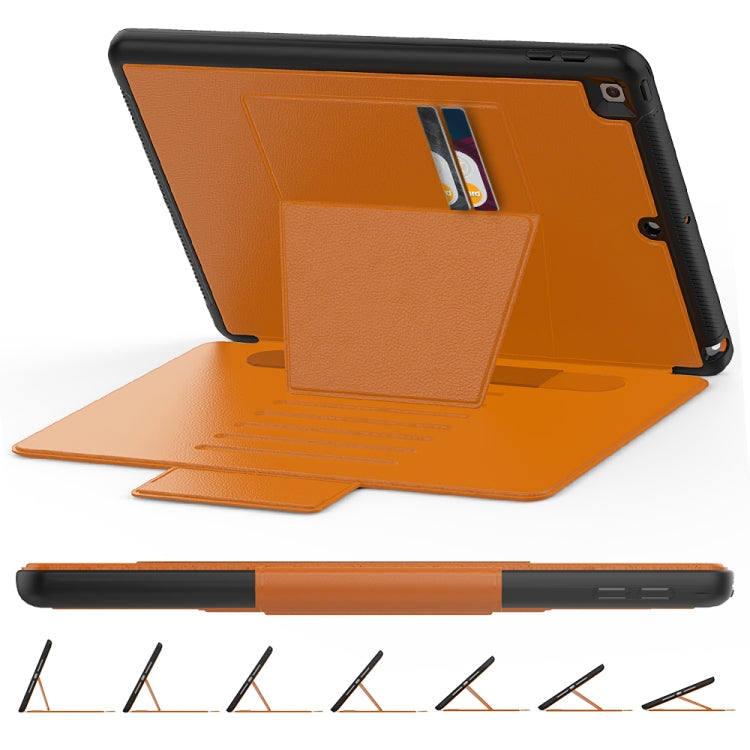 For iPad 10.2 Multifunctional Tablet PC Protective Leather Case with Bracket & Card Slots & Pen Slot & Wake-up / Sleep Function