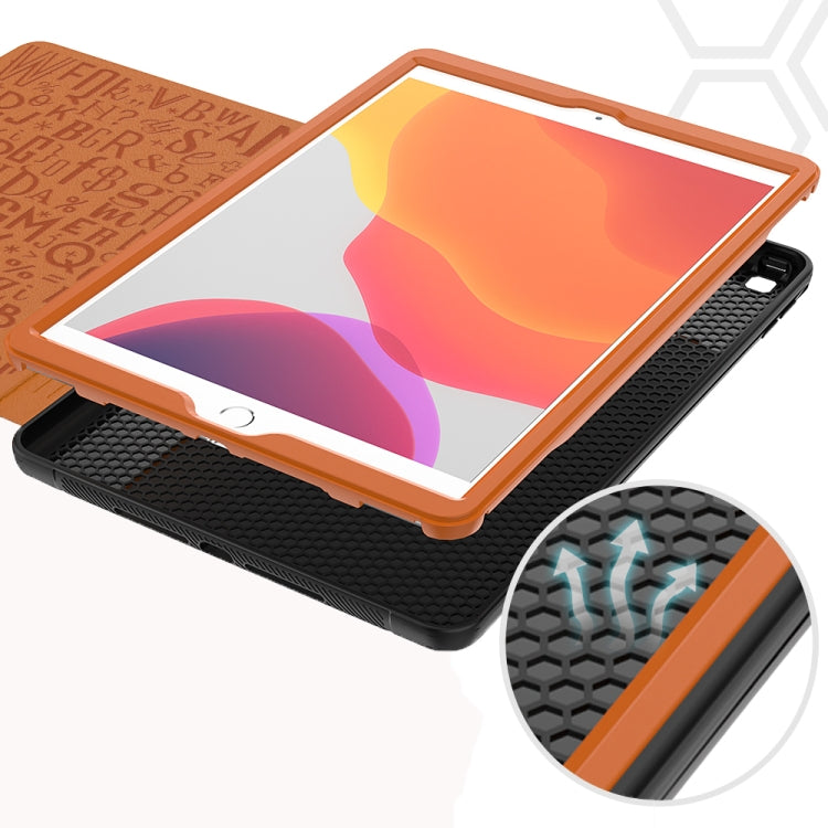 For iPad 10.2 Multifunctional Tablet PC Protective Leather Case with Bracket & Card Slots & Pen Slot & Wake-up / Sleep Function