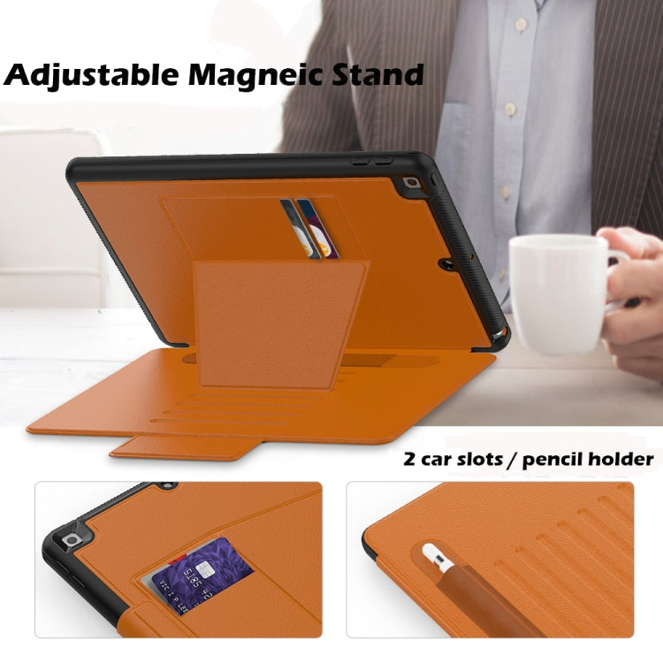 For iPad 10.2 Multifunctional Tablet PC Protective Leather Case with Bracket & Card Slots & Pen Slot & Wake-up / Sleep Function