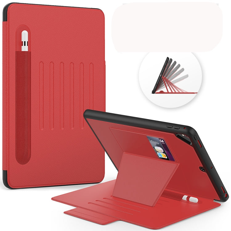 For iPad 9.7 Multifunctional Tablet PC Protective Leather Case with Bracket & Card Slots & Pen Slot & Wake-up / Sleep Function