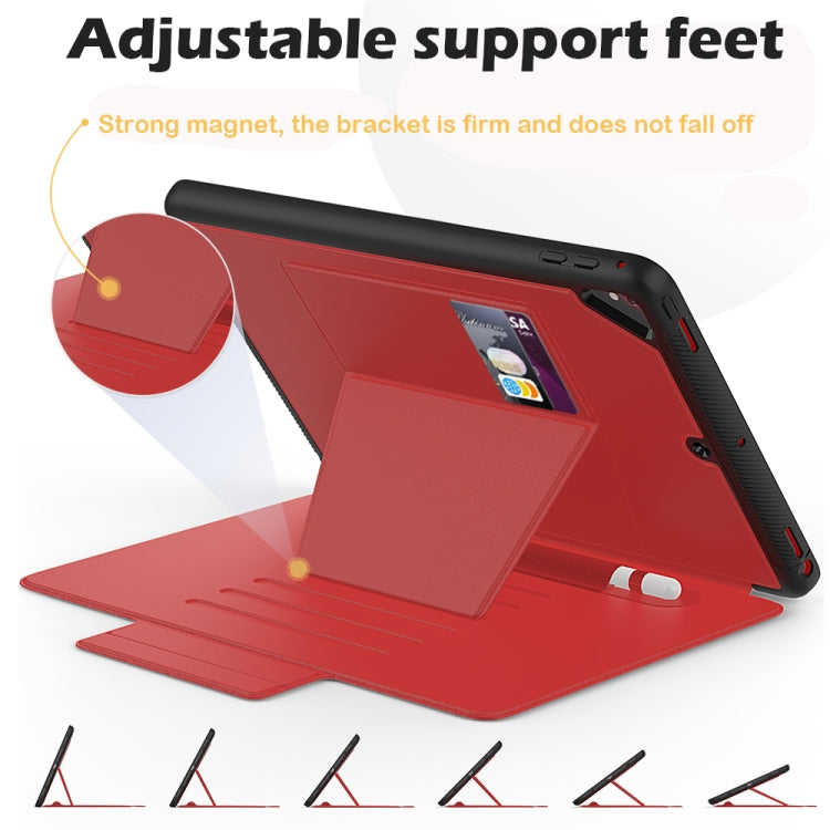 For iPad 9.7 Multifunctional Tablet PC Protective Leather Case with Bracket & Card Slots & Pen Slot & Wake-up / Sleep Function