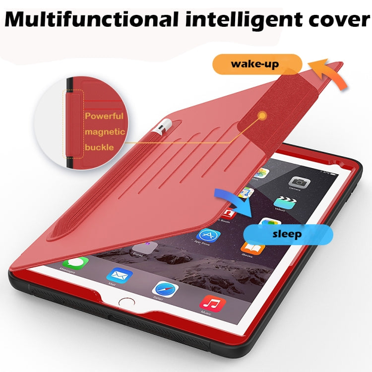 For iPad 9.7 Multifunctional Tablet PC Protective Leather Case with Bracket & Card Slots & Pen Slot & Wake-up / Sleep Function