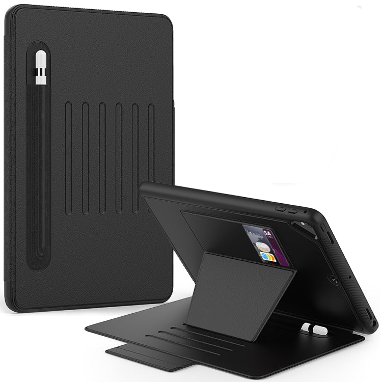 For iPad 9.7 Multifunctional Tablet PC Protective Leather Case with Bracket & Card Slots & Pen Slot & Wake-up / Sleep Function