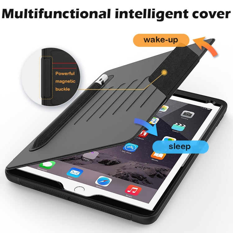 For iPad 9.7 Multifunctional Tablet PC Protective Leather Case with Bracket & Card Slots & Pen Slot & Wake-up / Sleep Function