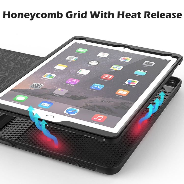 For iPad 9.7 Multifunctional Tablet PC Protective Leather Case with Bracket & Card Slots & Pen Slot & Wake-up / Sleep Function