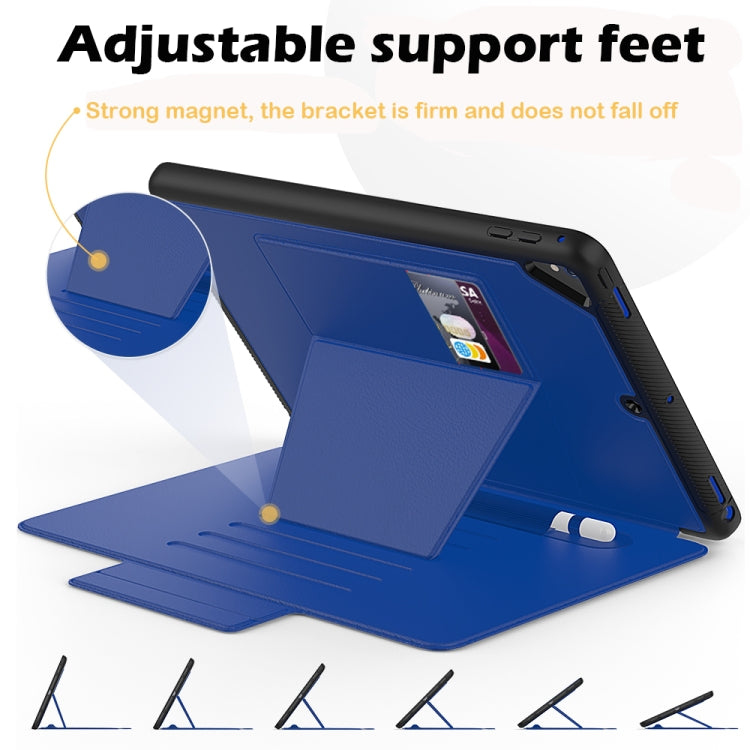 For iPad 9.7 Multifunctional Tablet PC Protective Leather Case with Bracket & Card Slots & Pen Slot & Wake-up / Sleep Function