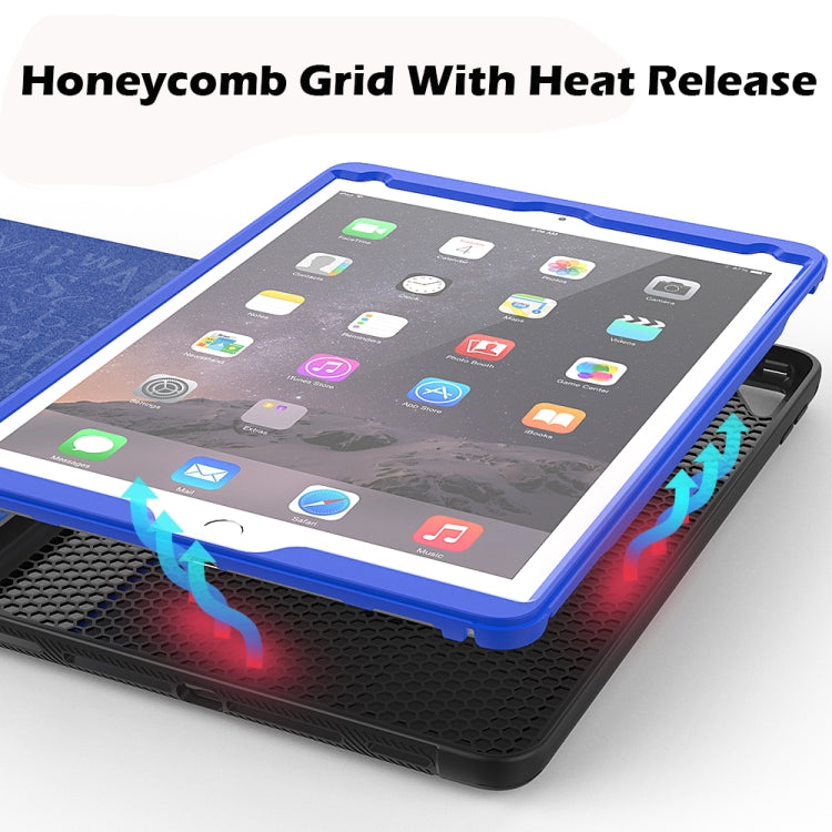 For iPad 9.7 Multifunctional Tablet PC Protective Leather Case with Bracket & Card Slots & Pen Slot & Wake-up / Sleep Function