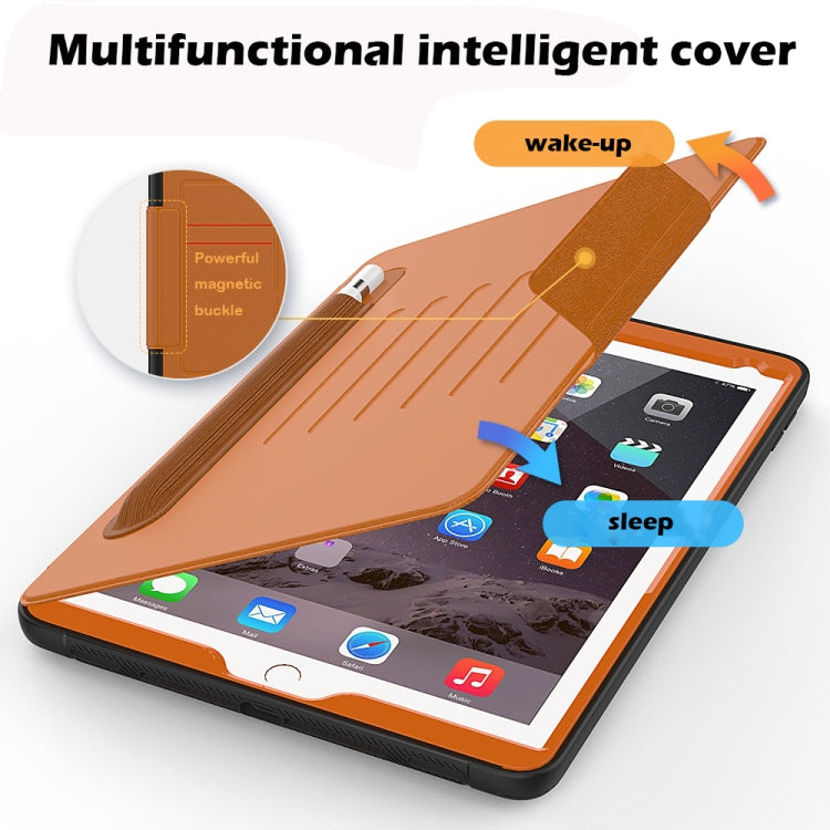 For iPad 9.7 Multifunctional Tablet PC Protective Leather Case with Bracket & Card Slots & Pen Slot & Wake-up / Sleep Function