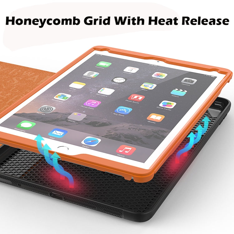 For iPad 9.7 Multifunctional Tablet PC Protective Leather Case with Bracket & Card Slots & Pen Slot & Wake-up / Sleep Function
