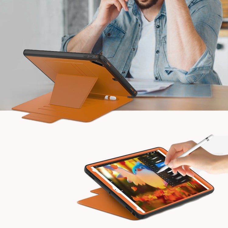 For iPad 9.7 Multifunctional Tablet PC Protective Leather Case with Bracket & Card Slots & Pen Slot & Wake-up / Sleep Function