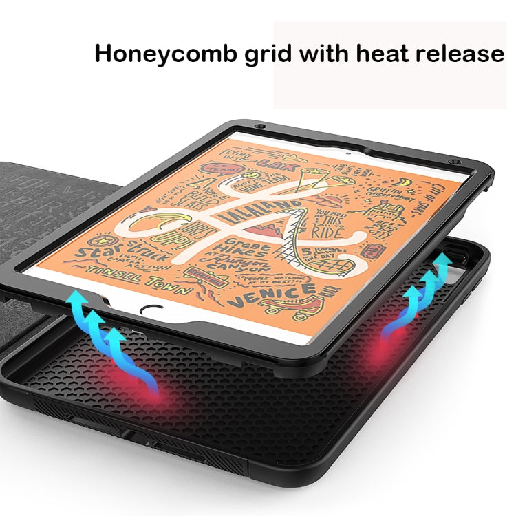 For iPad Mini 5 Multifunctional Tablet PC Protective Leather Case with Bracket & Card Slots & Pen Slot & Wake-up / Sleep Function