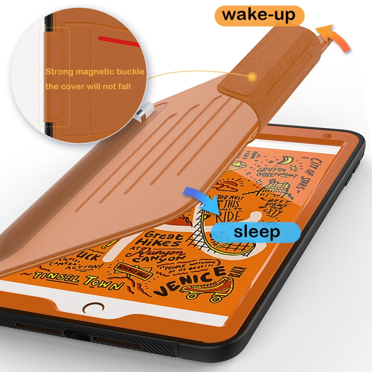For iPad Mini 5 Multifunctional Tablet PC Protective Leather Case with Bracket & Card Slots & Pen Slot & Wake-up / Sleep Function