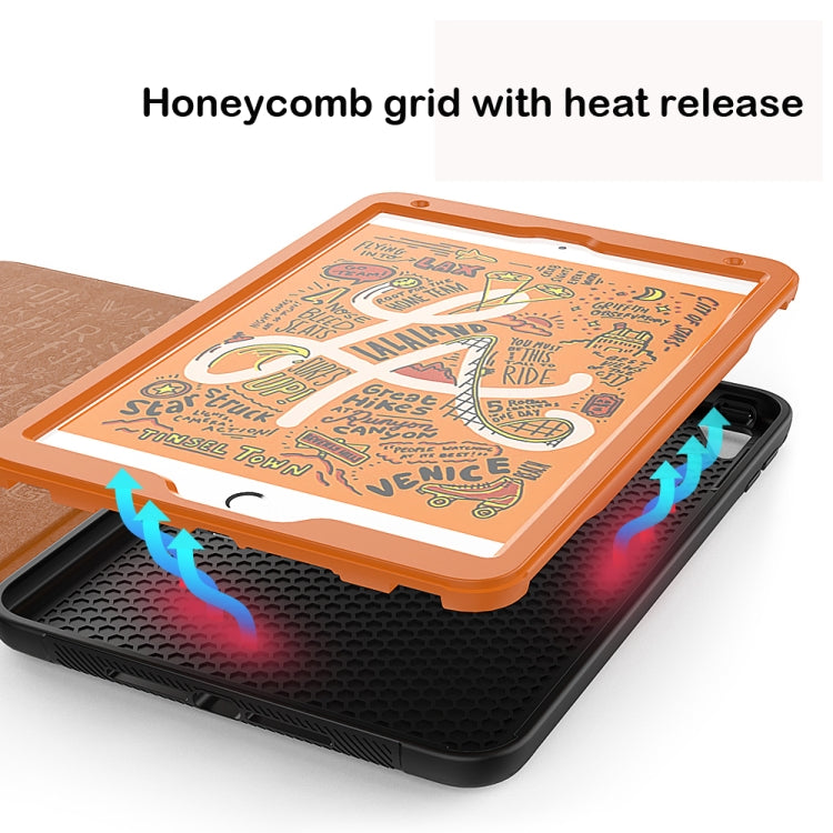 For iPad Mini 5 Multifunctional Tablet PC Protective Leather Case with Bracket & Card Slots & Pen Slot & Wake-up / Sleep Function