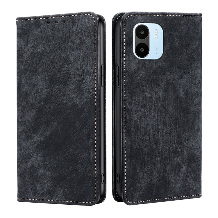 For Xiaomi Redmi A1 RFID Anti-theft Brush Magnetic Leather Phone Case