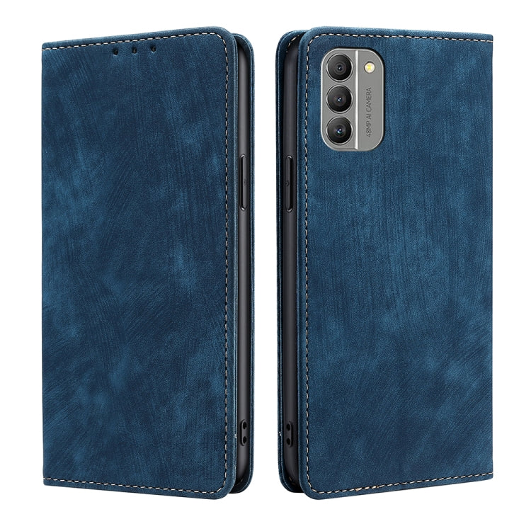 For Nokia G400 RFID Anti-theft Brush Magnetic Leather Phone Case