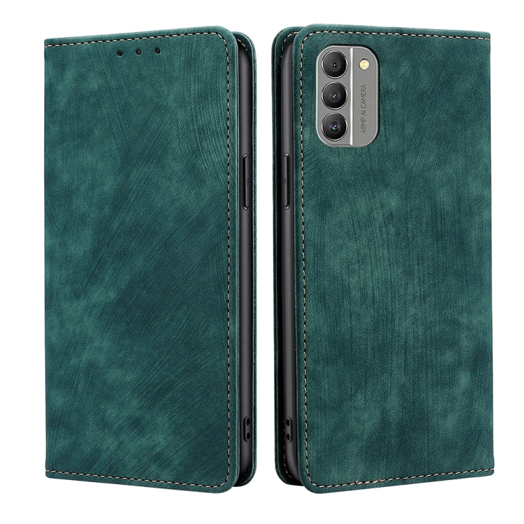 For Nokia G400 RFID Anti-theft Brush Magnetic Leather Phone Case