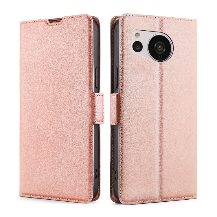 For Sharp Aquos Sense7 Ultra-thin Voltage Side Buckle Leather Phone Case