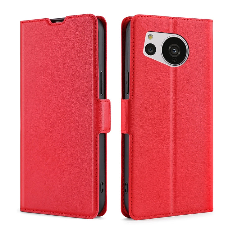 For Sharp Aquos Sense7 Ultra-thin Voltage Side Buckle Leather Phone Case