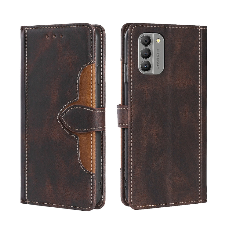 For Nokia G400 Skin Feel Magnetic Buckle Leather Phone Case