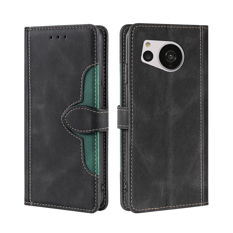 For Sharp Aquos Sense7 Skin Feel Magnetic Buckle Leather Phone Case