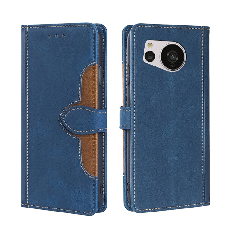For Sharp Aquos Sense7 Skin Feel Magnetic Buckle Leather Phone Case