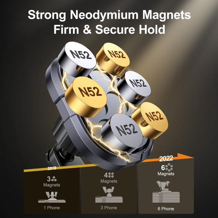 JOYROOM JR-ZS311 Super Stable Dashboard Magnetic Phone Car Mount(Space Grey)