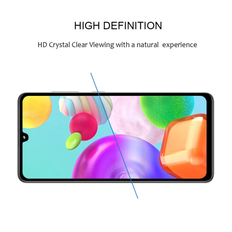 25 PCS 9H Surface Hardness 2.5D Full Glue Full Screen Tempered Glass Film For Galaxy A41