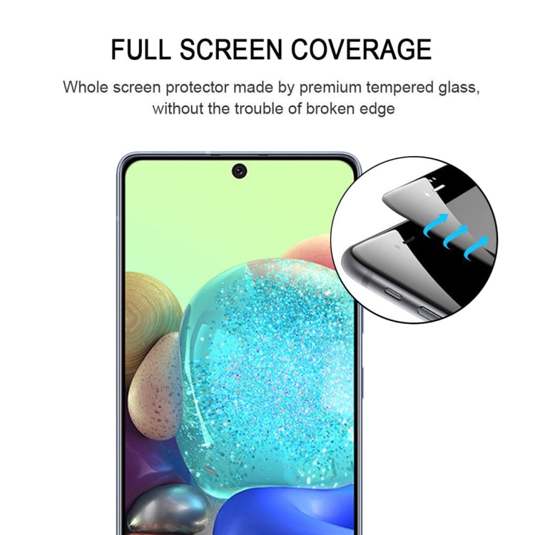 25 PCS 9H Surface Hardness 2.5D Full Glue Full Screen Tempered Glass Film For Samsung Galaxy A71 5G/M54