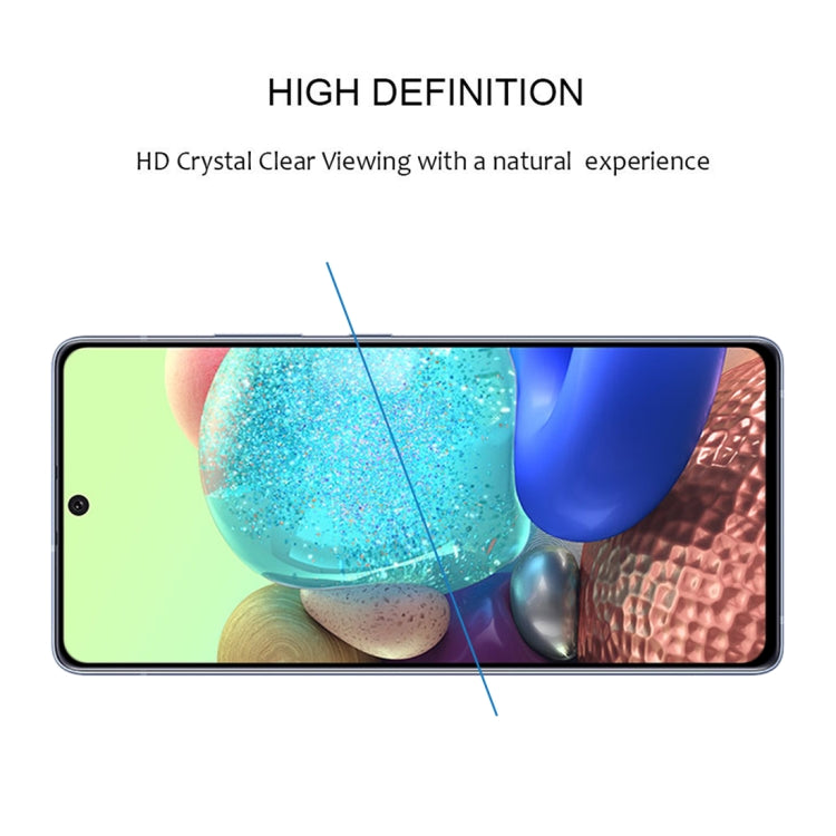 25 PCS 9H Surface Hardness 2.5D Full Glue Full Screen Tempered Glass Film For Samsung Galaxy A71 5G/M54