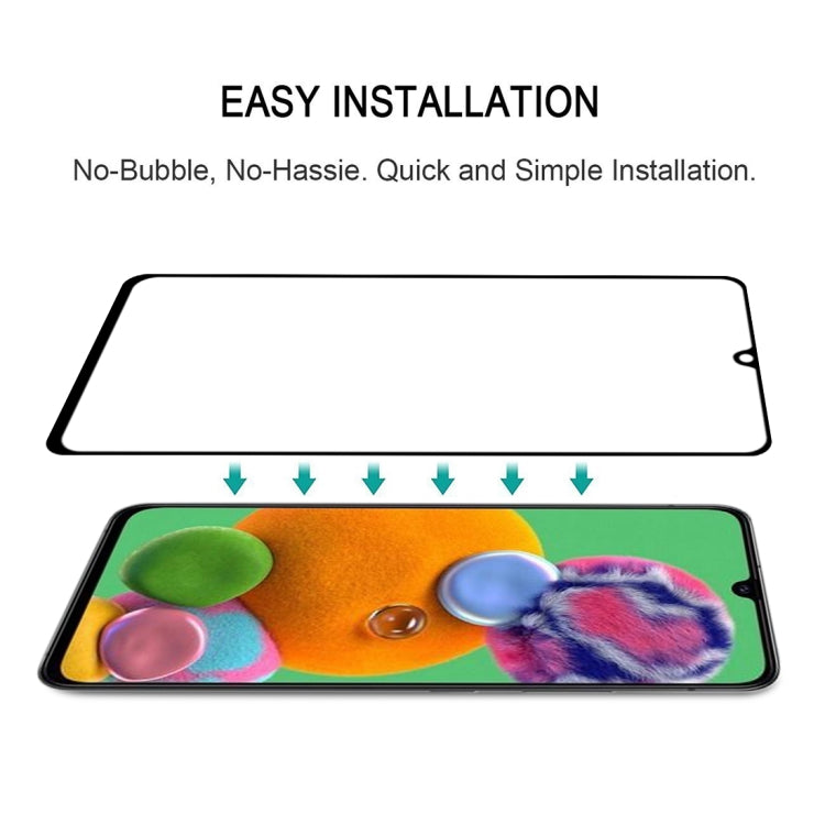 25 PCS 9H Surface Hardness 2.5D Full Glue Full Screen Tempered Glass Film For Galaxy A81
