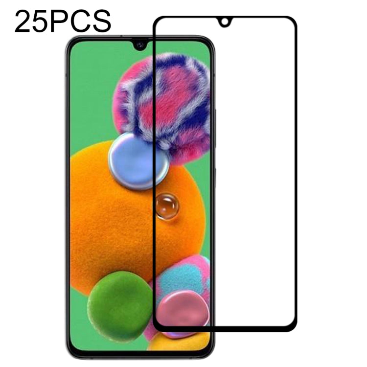 25 PCS 9H Surface Hardness 2.5D Full Glue Full Screen Tempered Glass Film For Galaxy A91