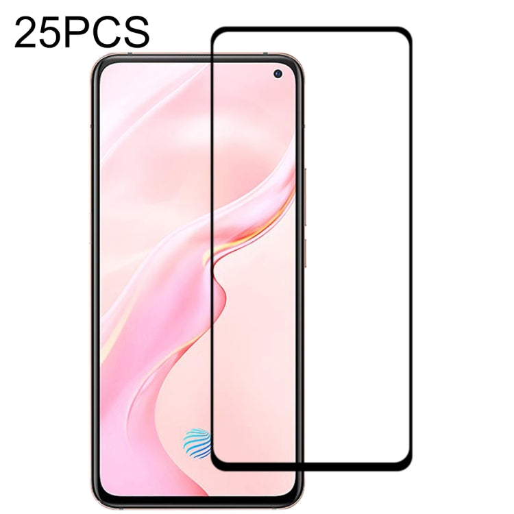 25 PCS 9H Surface Hardness 2.5D Full Glue Full Screen Tempered Glass Film For Vivo X30