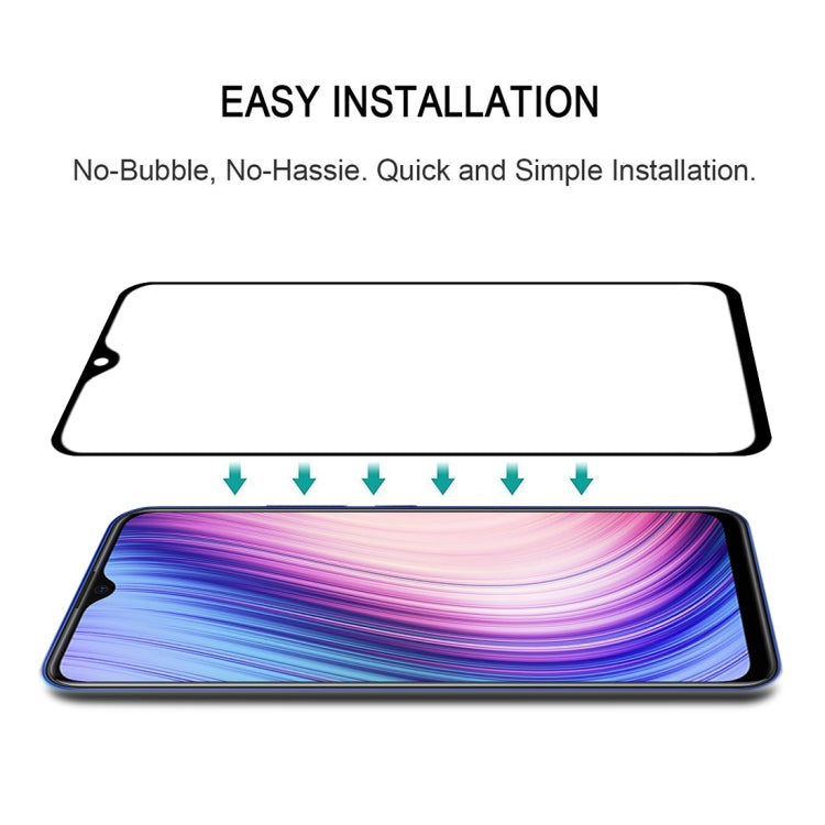 25 PCS 9H Surface Hardness 2.5D Full Glue Full Screen Tempered Glass Film For Vivo Y5s