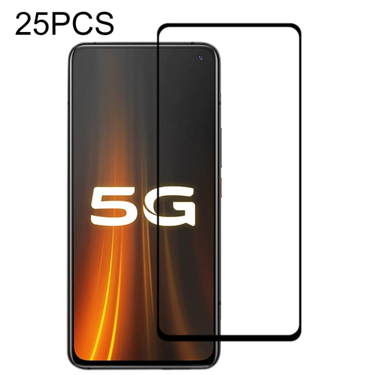 25 PCS 9H Surface Hardness 2.5D Full Glue Full Screen Tempered Glass Film For Vivo IQOO 3