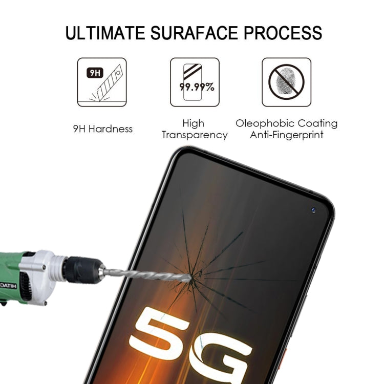 25 PCS 9H Surface Hardness 2.5D Full Glue Full Screen Tempered Glass Film For Vivo IQOO 3