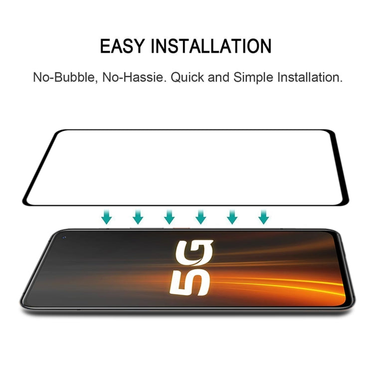 25 PCS 9H Surface Hardness 2.5D Full Glue Full Screen Tempered Glass Film For Vivo IQOO 3