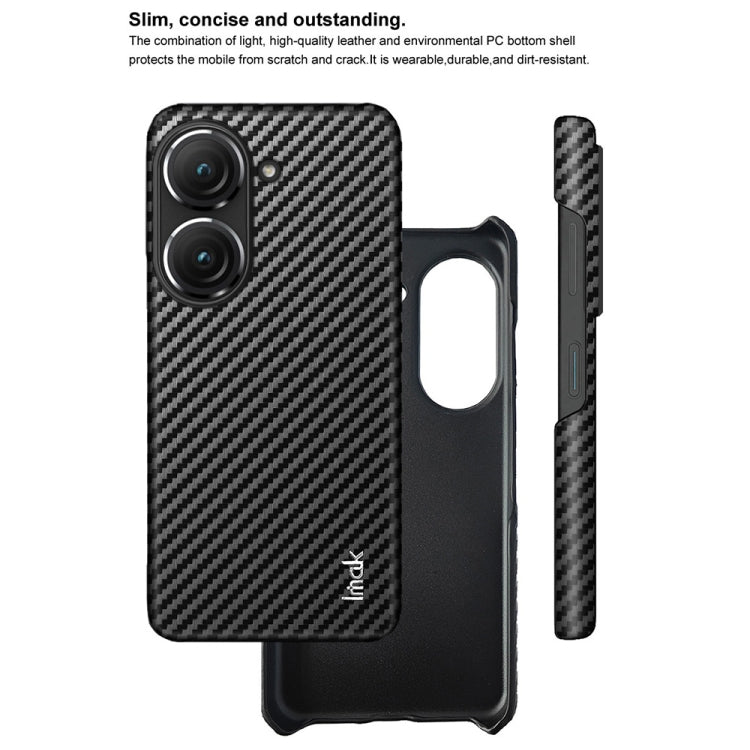 For Asus ZenFone 9 5G IMAK Ruiyi Series Carbon Fiber PU + PC Phone Case