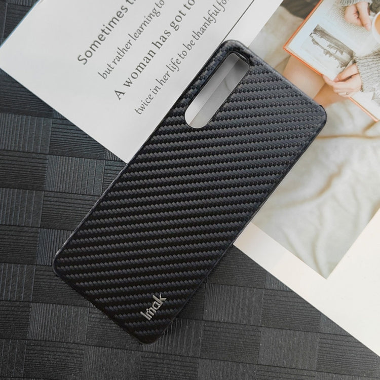 For Sony Xperia 5 IV IMAK Ruiyi Series Carbon Fiber PU + PC Phone Case